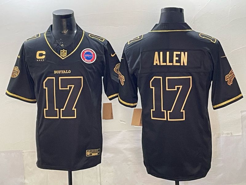Men 2026 Buffalo Bills #17 Allen Black Gold 6th generations Nike Limited NFL Jersey style 06->buffalo bills->NFL Jersey
